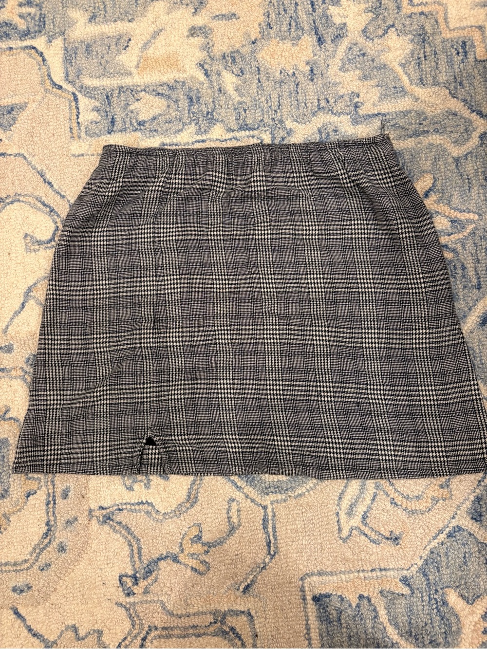 American Eagle Outfitters Black & White Plaid Mini Skirt
